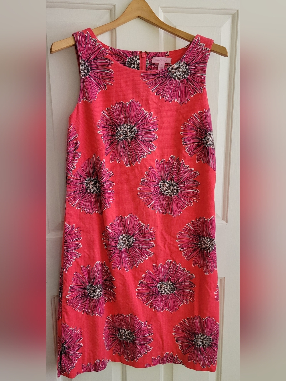 Lilly Pulitzer 'Island Coral Boom Boom' Sleeveless Floral Pink Dress Sz 10